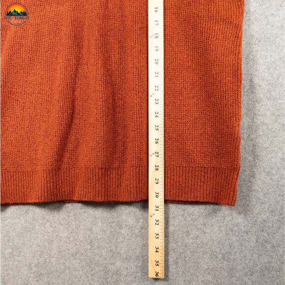 Banana Republic Pullover Sweater Burnt Orange Cotton Blend Long Sleeve Men Sz XL - Picture 7 of 12